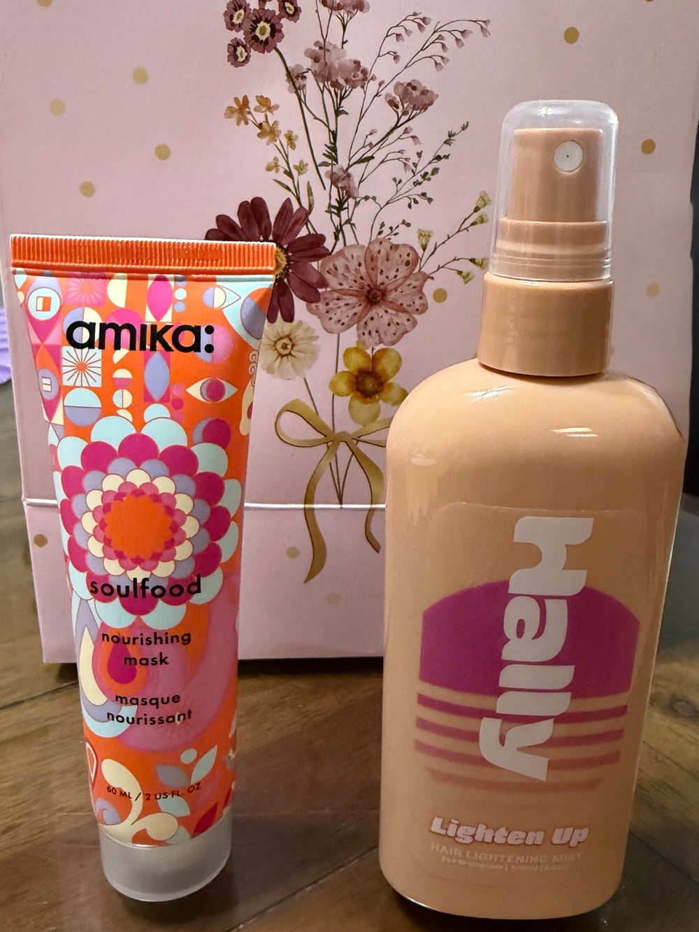 Haircare Bundle: Amika Soulfood Mask and Hally Lighten Up Spray